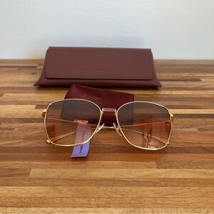 NWT ETRO Rose Gold Square Oversized Sunglasses Unisex